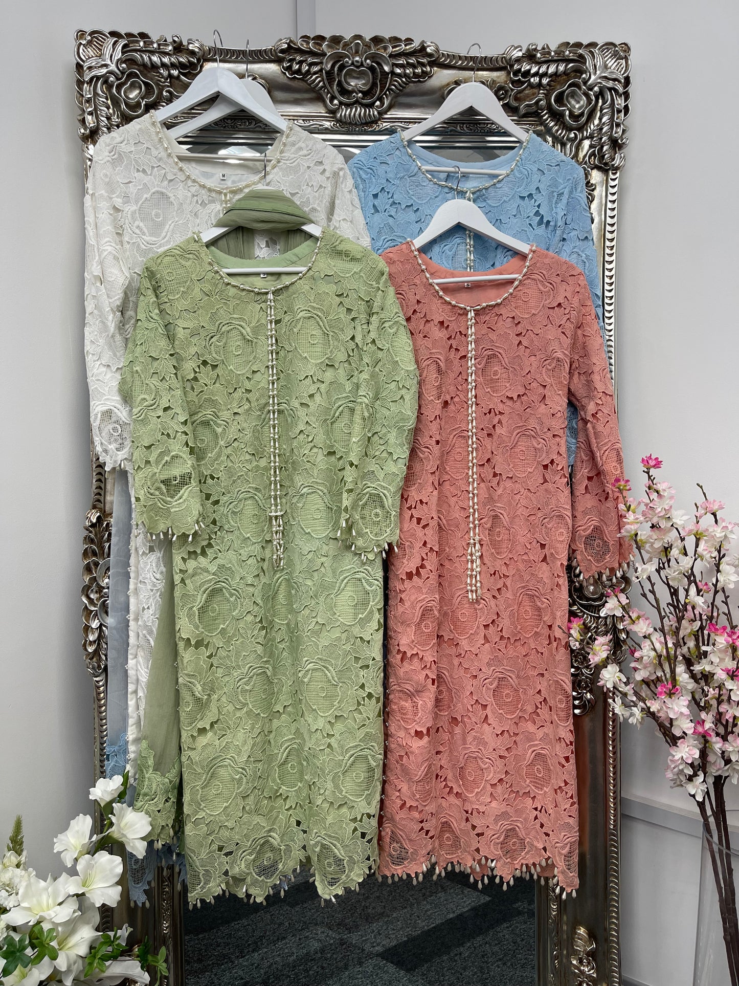 Lacy Crochet - diya - Green - dia