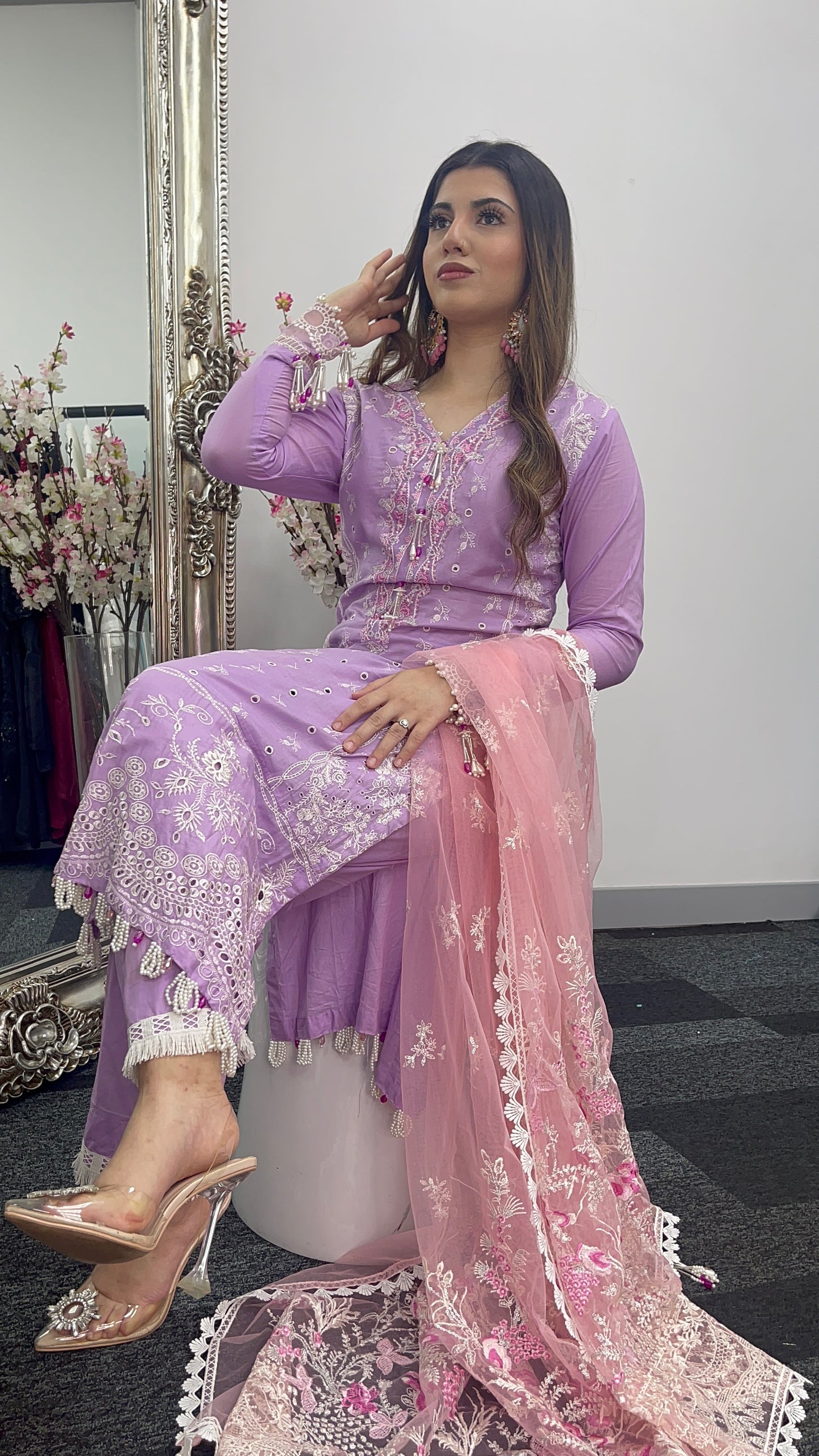 Asifa Nabeel inspired - Lawn - Lilac Pink -