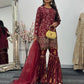 “Dulhan” Maria B Inspired - Maroon Garara - R
