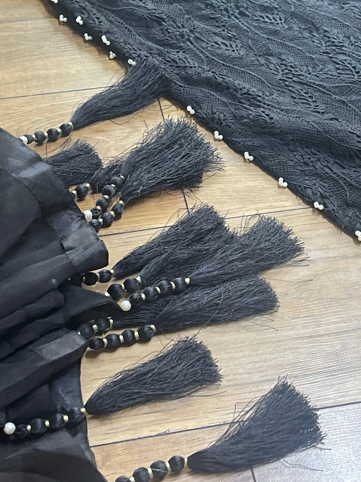 Black Patta- Lace Crochet -Kala Pata - T