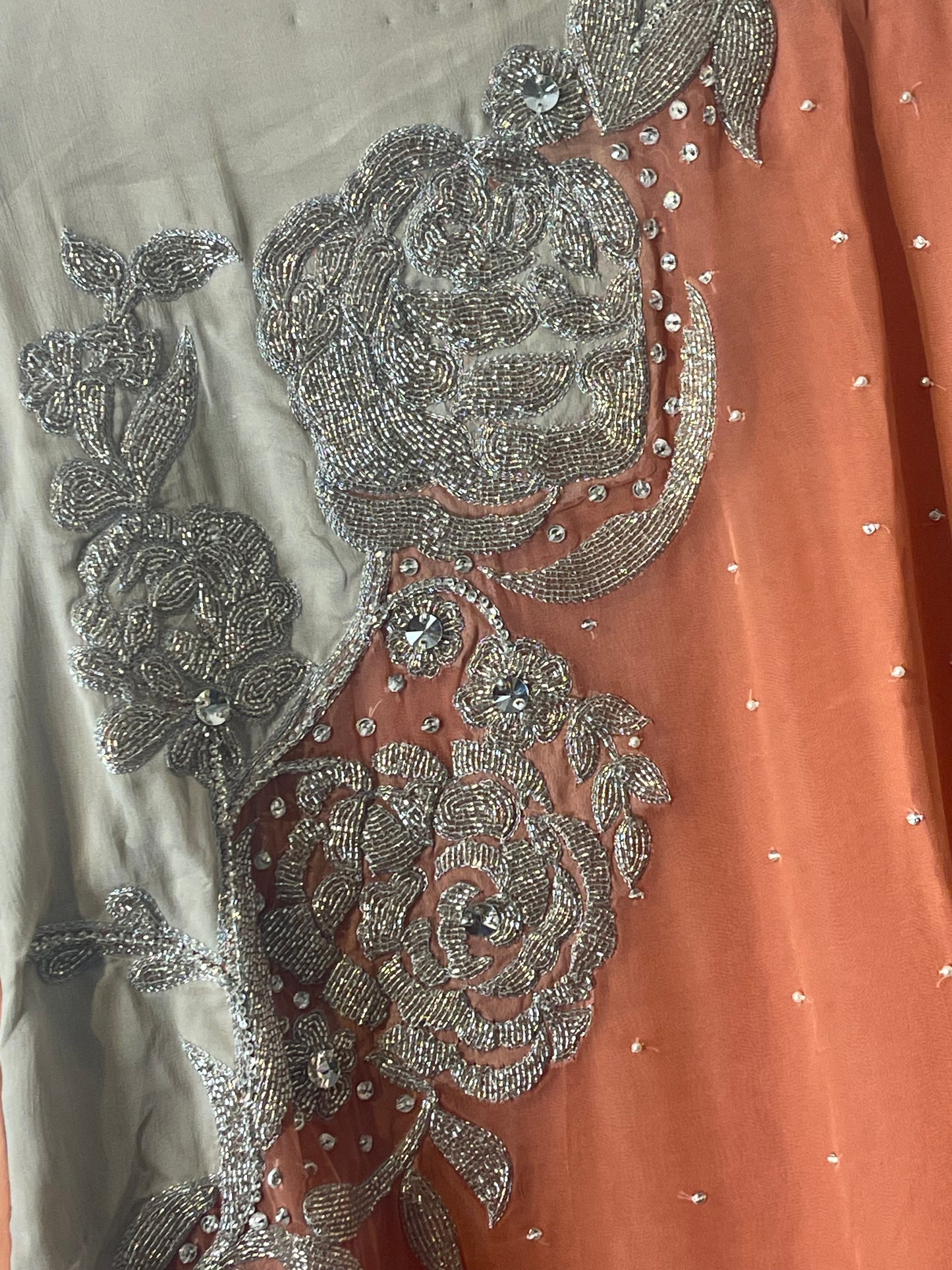 “Nageena” - Party Wear - Peach - Ivory - Nagina - R