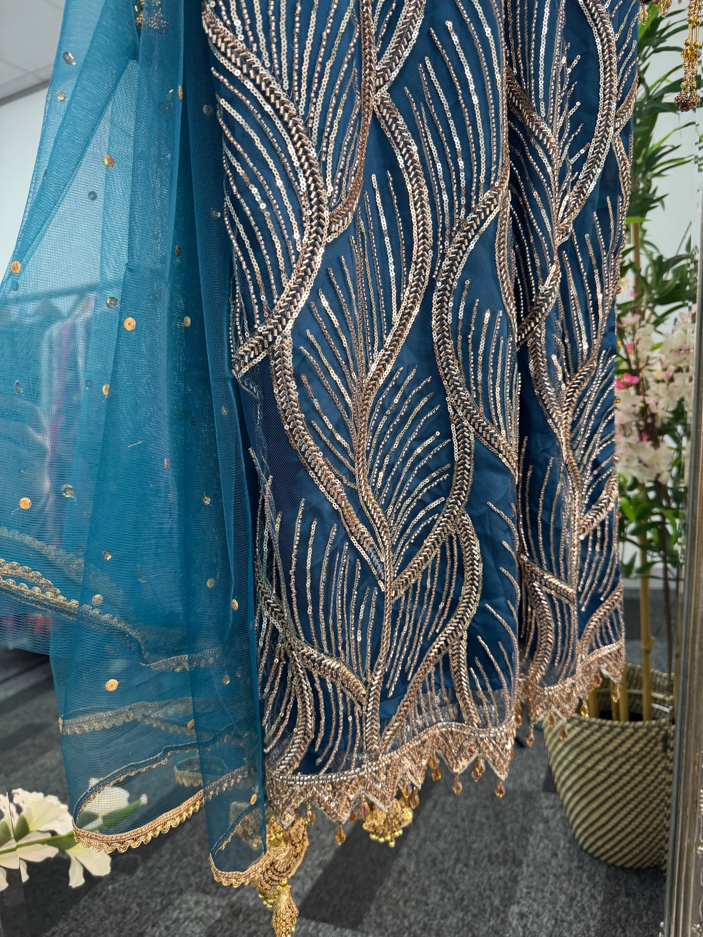 Heer - Teal Cutdana Net