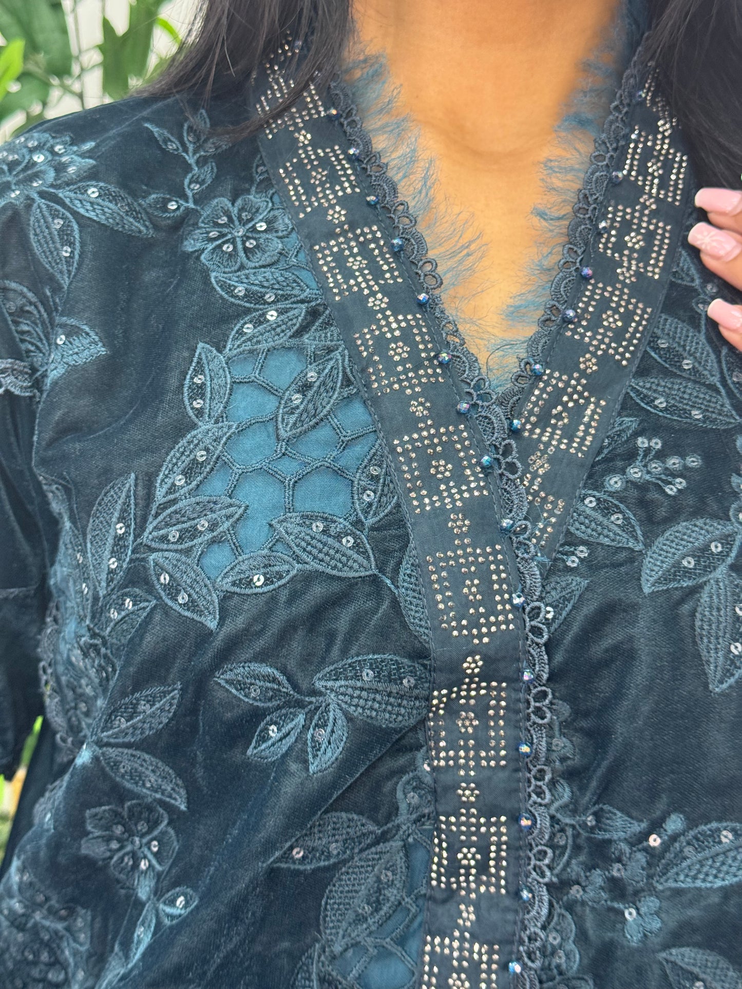 Maria B Luxury Velvet - Teal