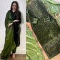 Olivia - Sheesha X Velvet Olive Green Plachi Daman with silk dupatta winter