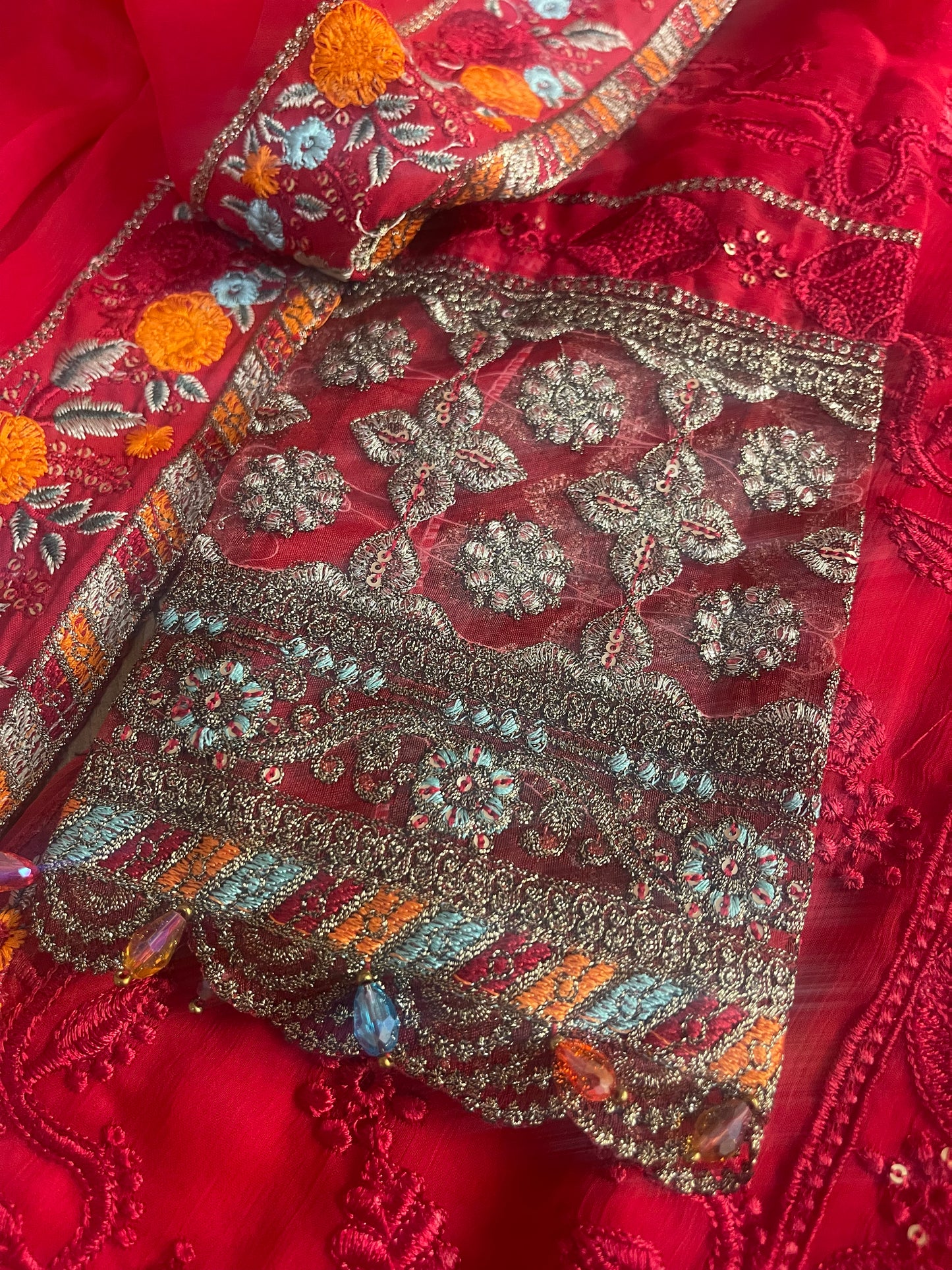 Maria B Inspired - Red _ Chiffon