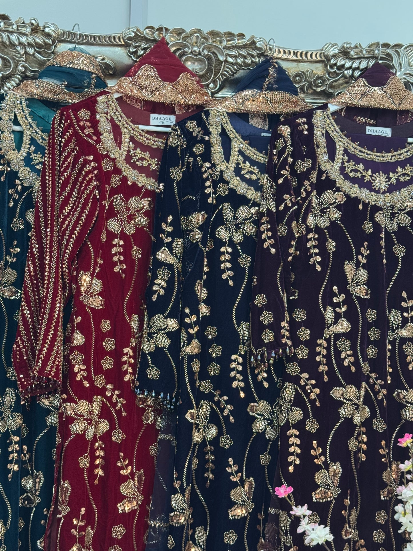 Zeba - Cutdana Velvet- Navy