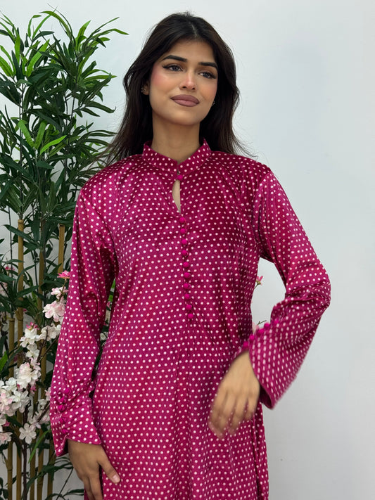 Polka Dots - Red - Shaneel Velvet