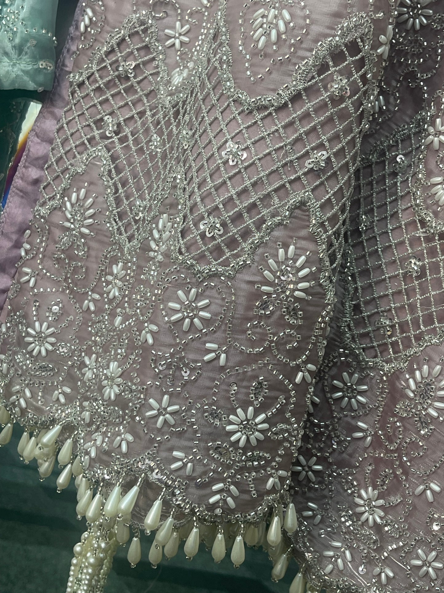 Choori - Cutdana Net - Pink - mint - K