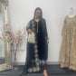 Chand Tara - Black Velvet with Organza dupatta