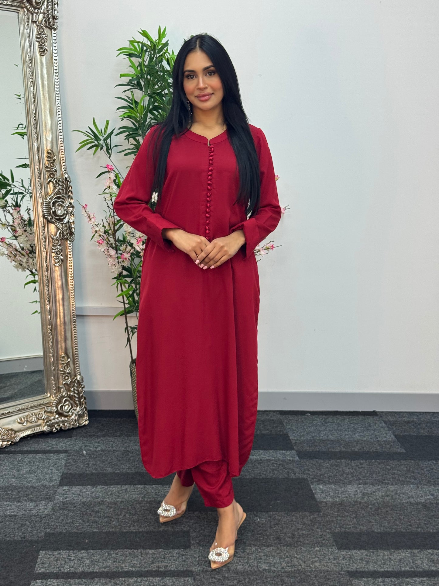 Basic Karandi - Winter Co-Ord - Red