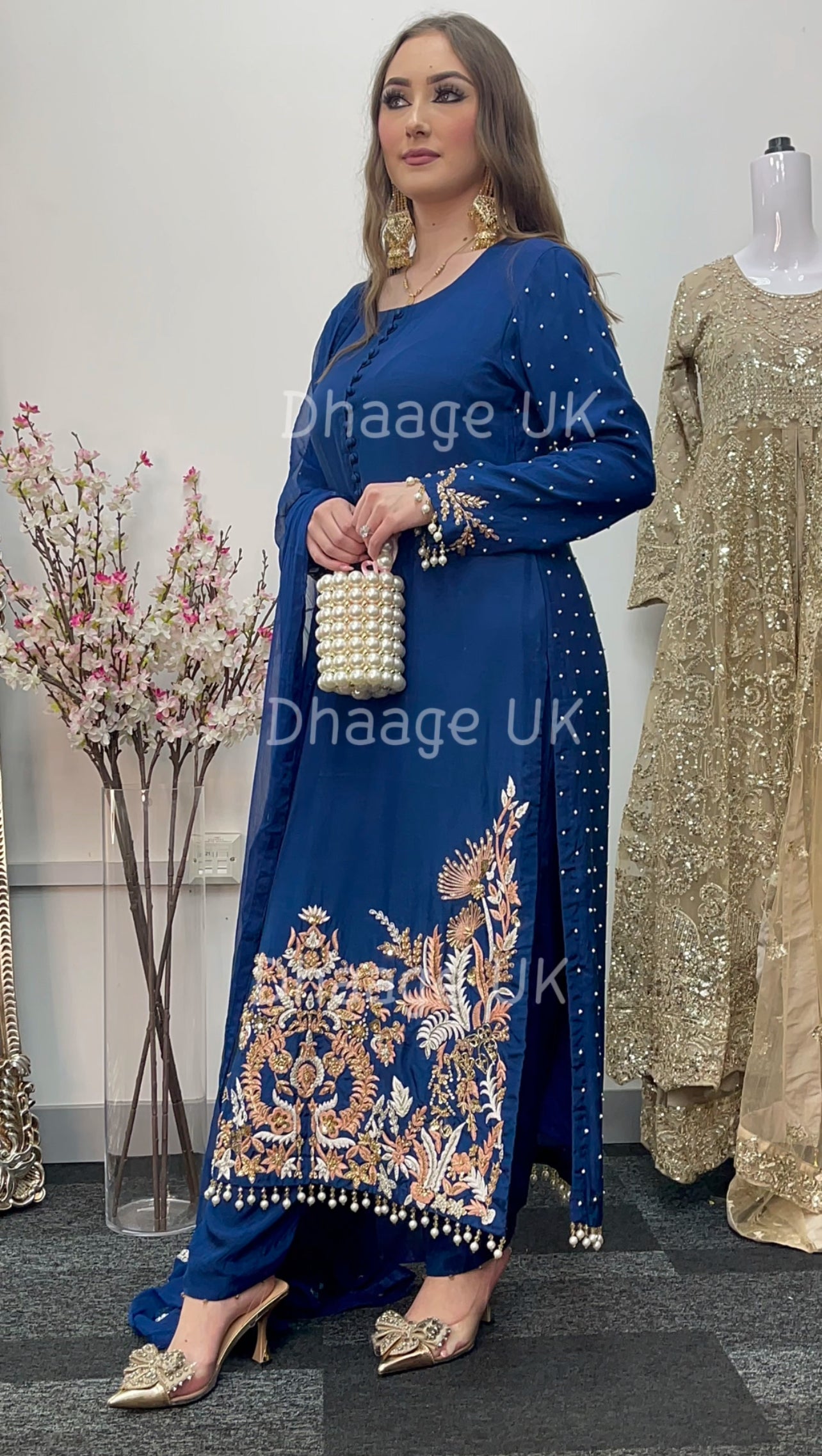 (Pre Order 4 Weeks) “Amber” Luxury Outfit - Blue -