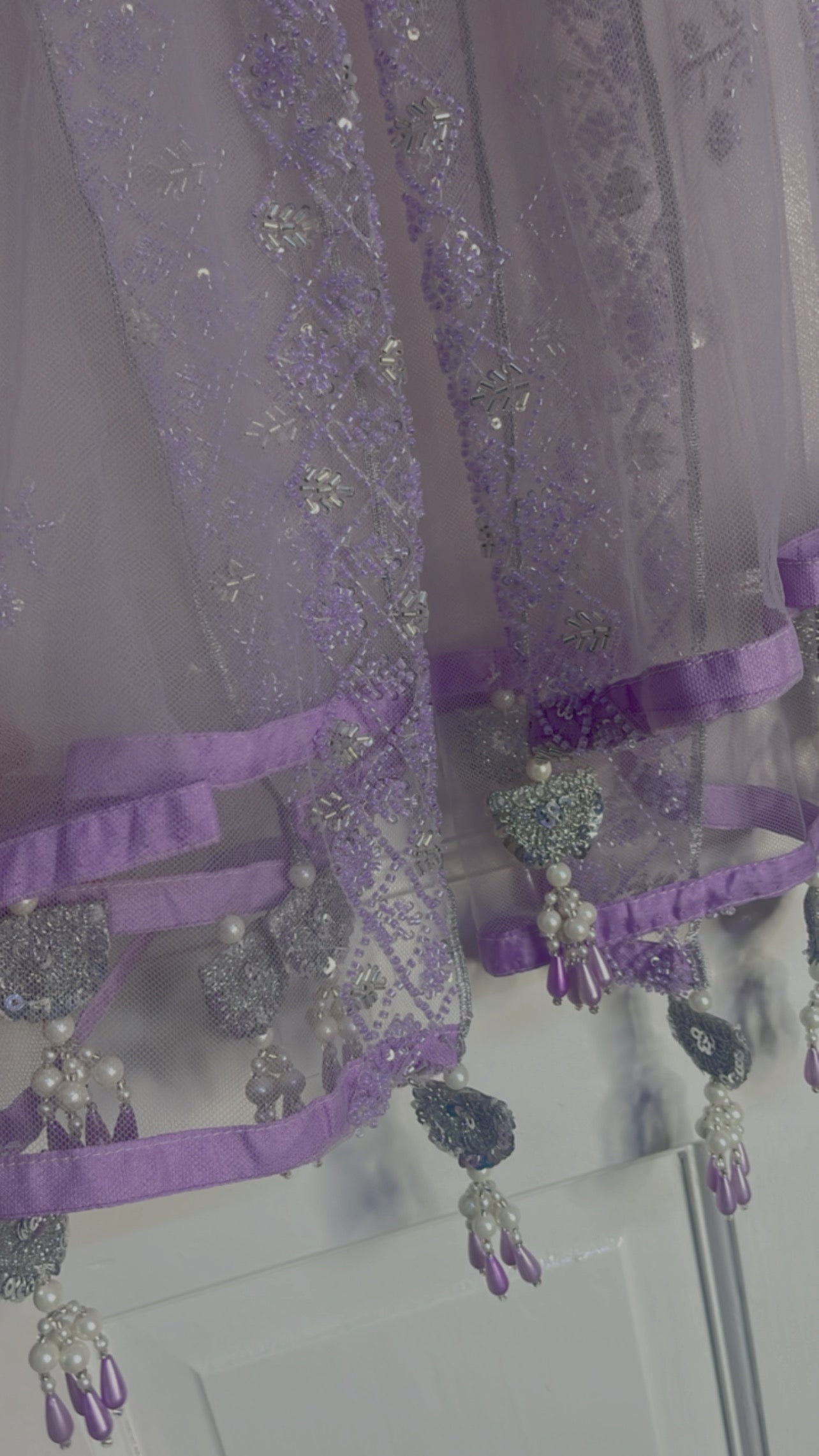 Ronaq- Korean Silk Cut Dana - Party Wear - Lilac
