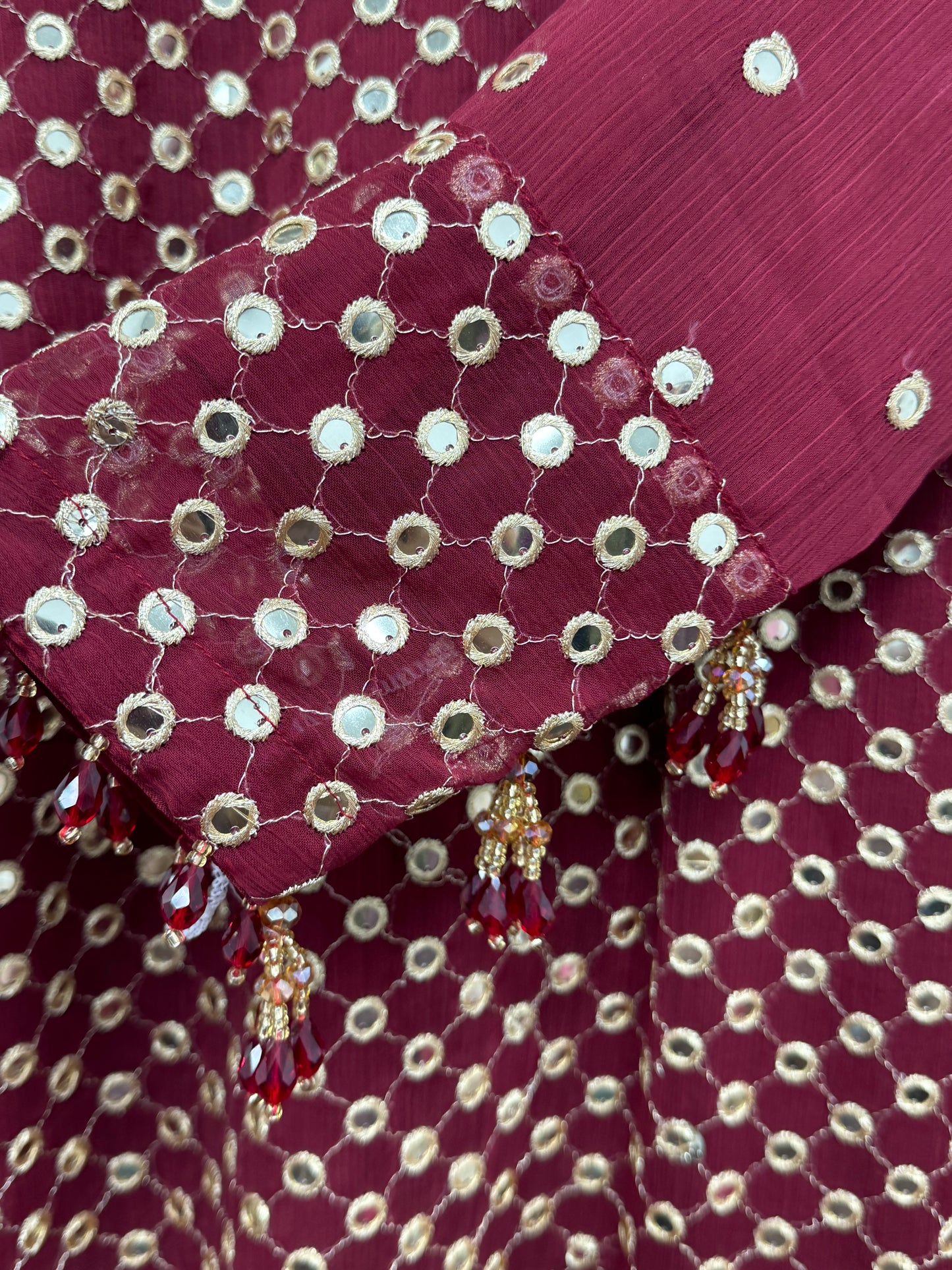 Rim Jhim -  Maroon - D