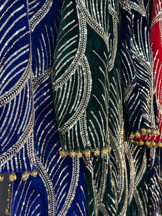 Pia - Cutdana Velvet - Royal Blue - W