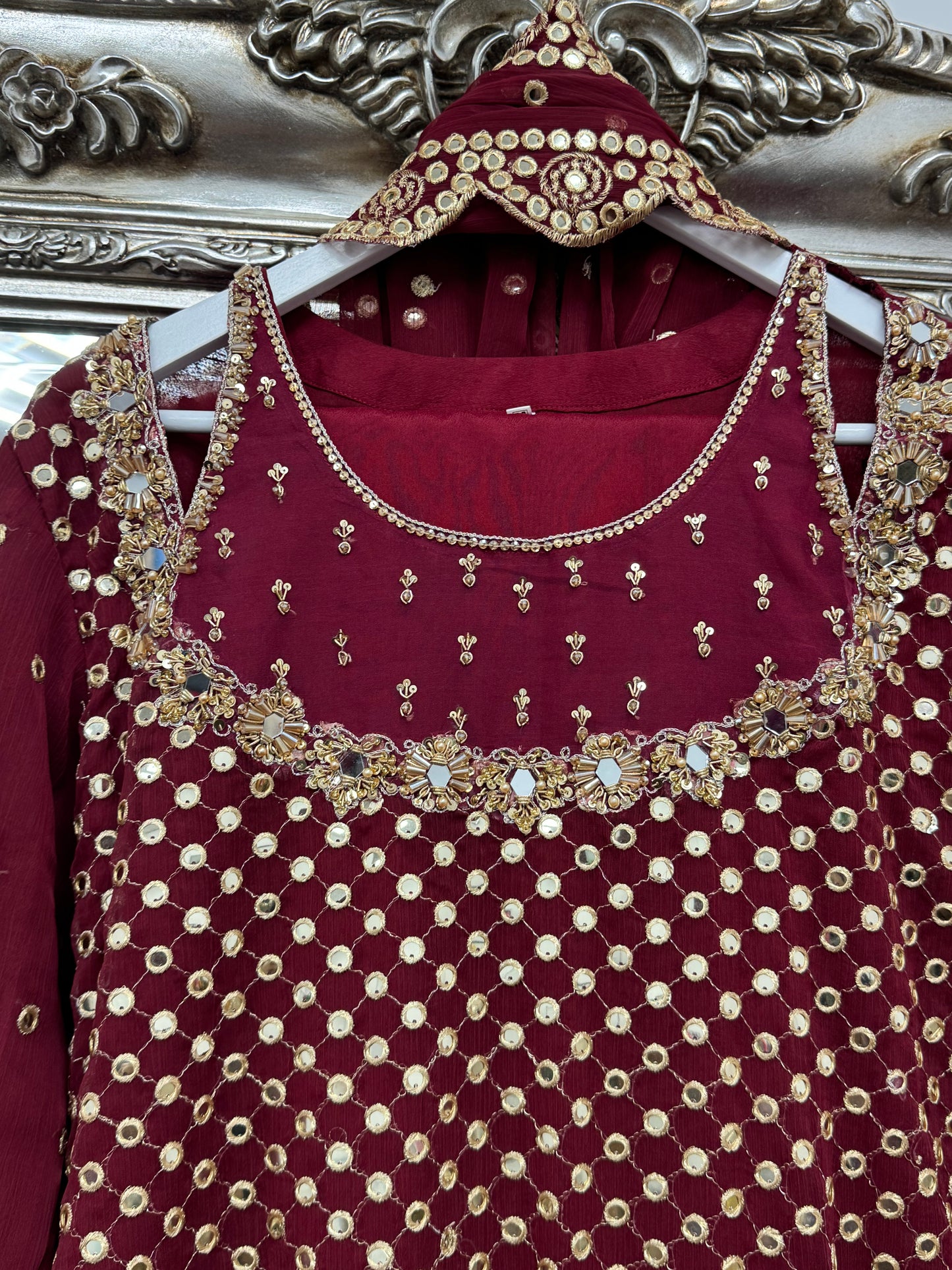 Rim Jhim -  Maroon - D