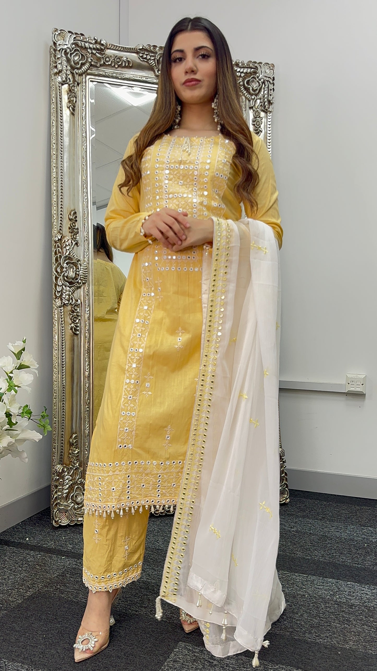 Chashni - Embriodered Lawn - yellow