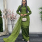 Saba - Farshi Shalwar - olive green - P