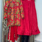 Phoolwari - Armani Silk - Red
