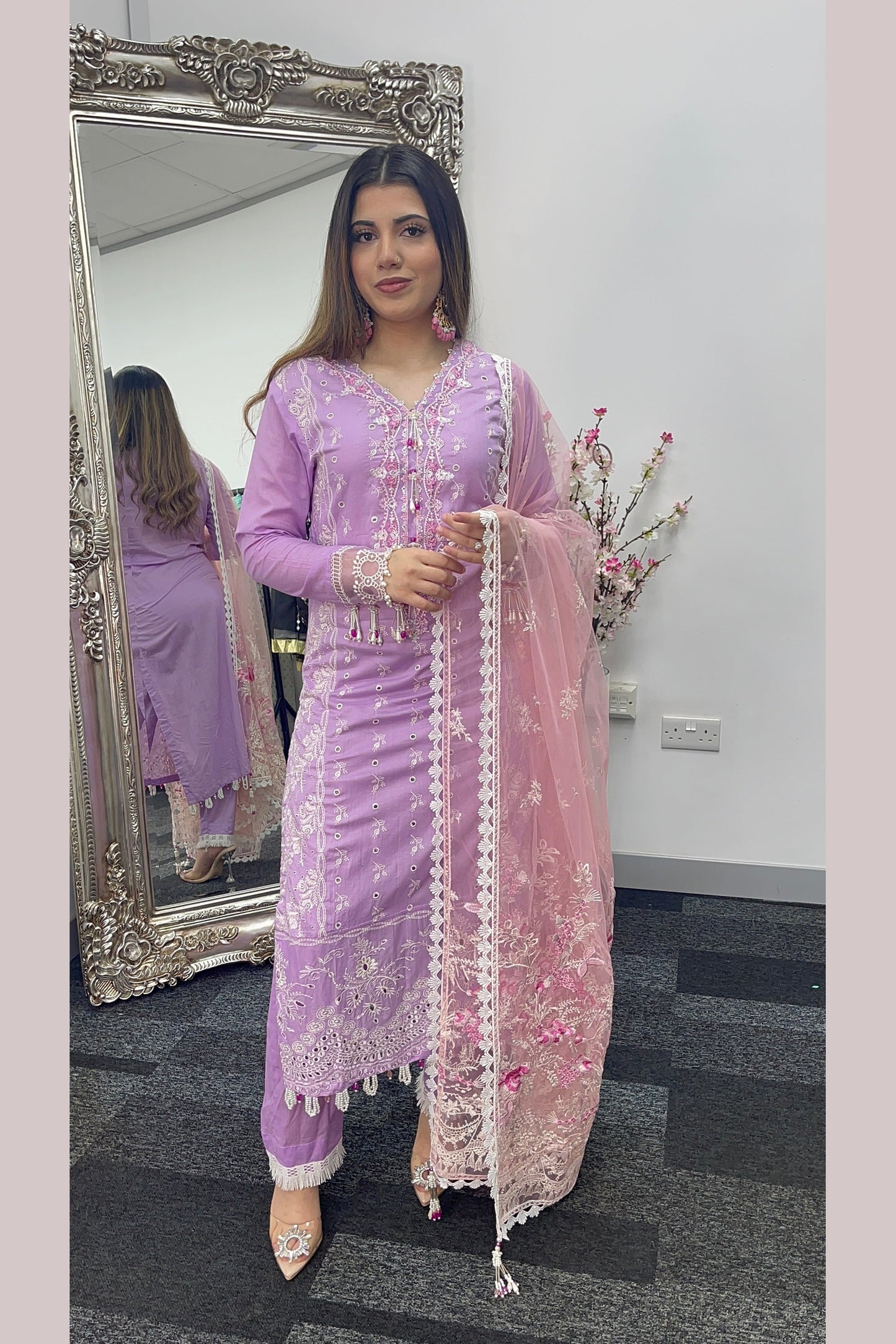 Asifa Nabeel inspired - Lawn - Lilac Pink -
