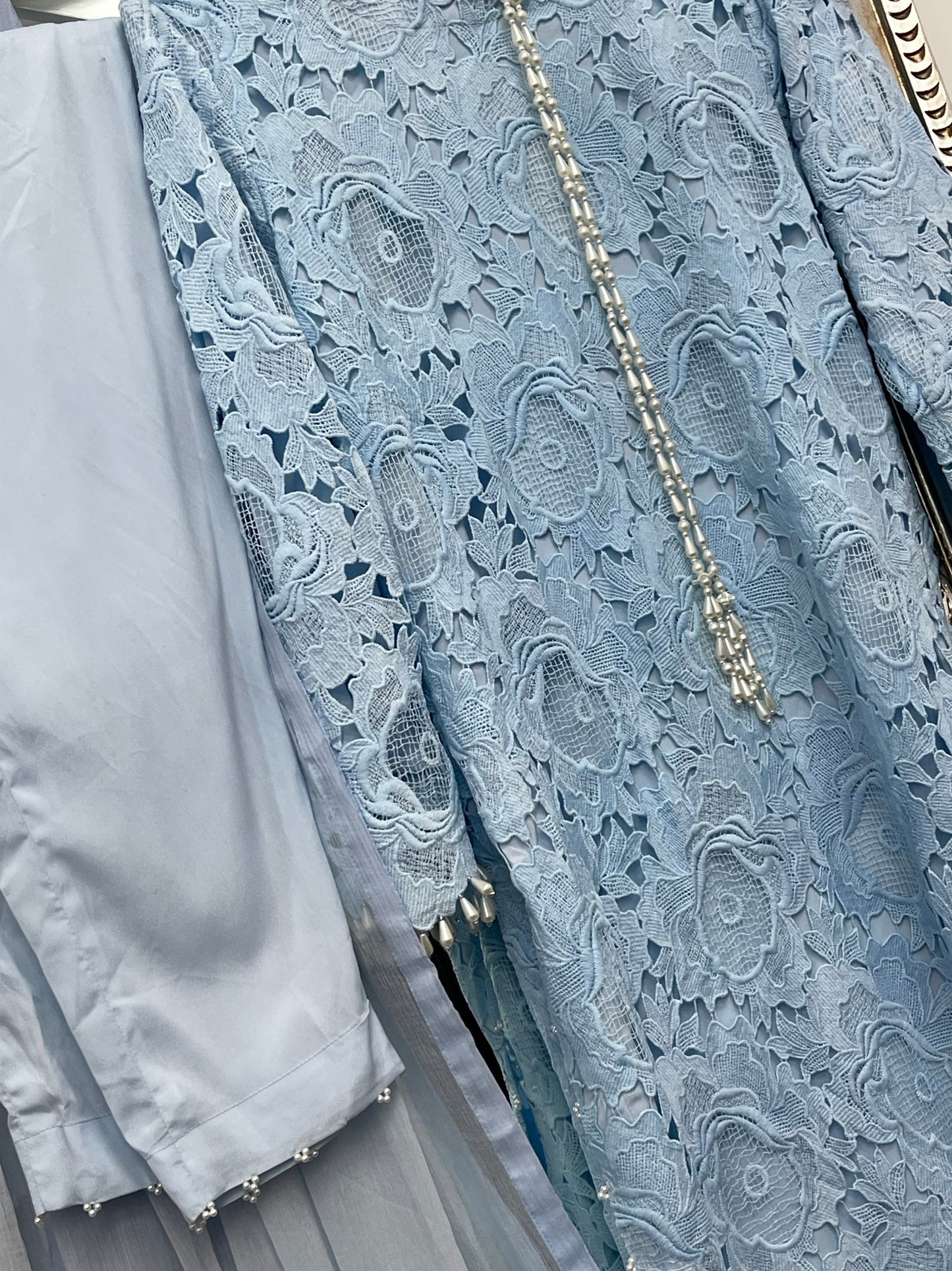 Lacy Crochet - diya - Blue - dia