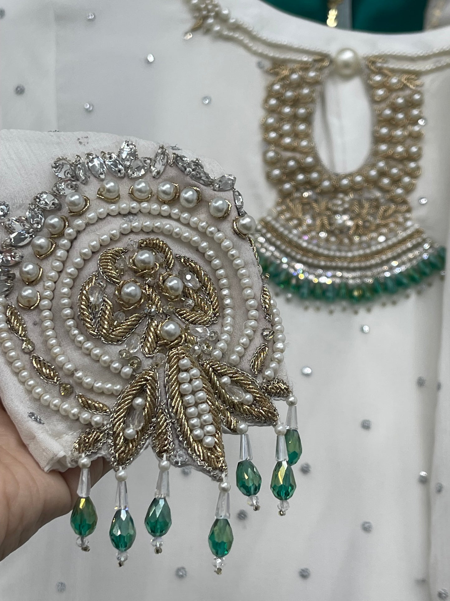 Laila - Chiffon Party Wear - Red - Green - Wedding Dress - T