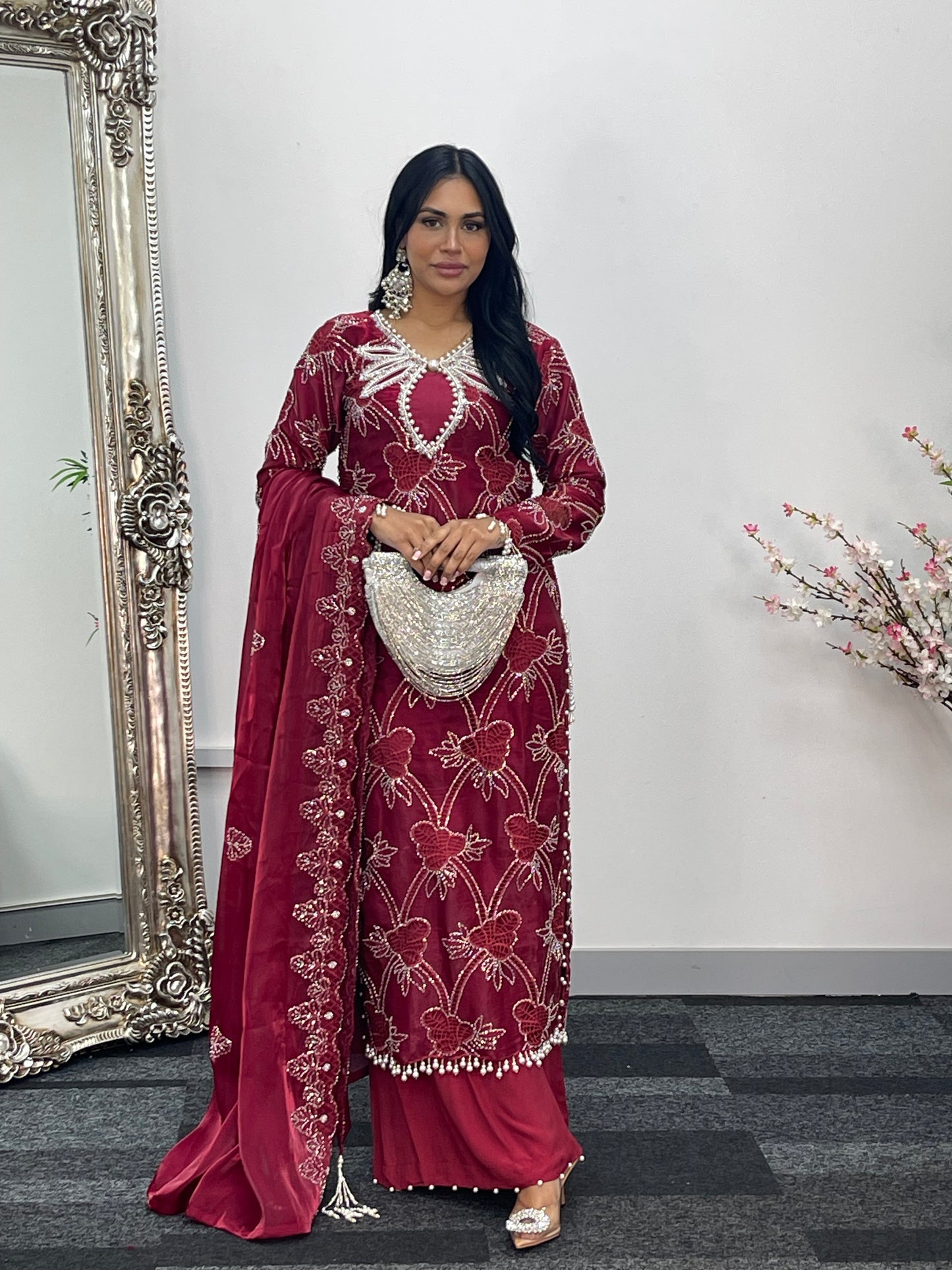 Kangan - CutDana - Maroonish Pink -Y