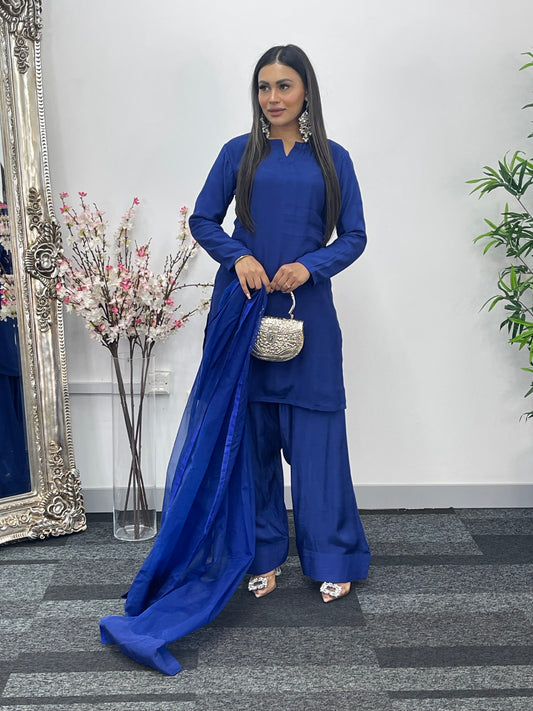 Saba - Farshi Shalwar - navy blue - P