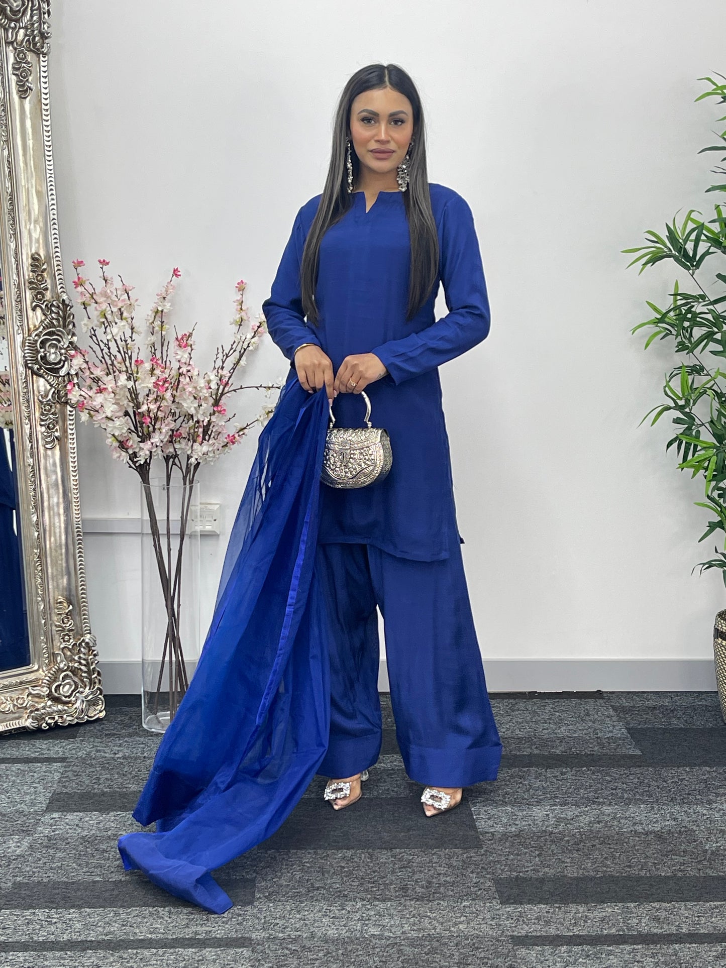 Saba - Farshi Shalwar - navy blue - P