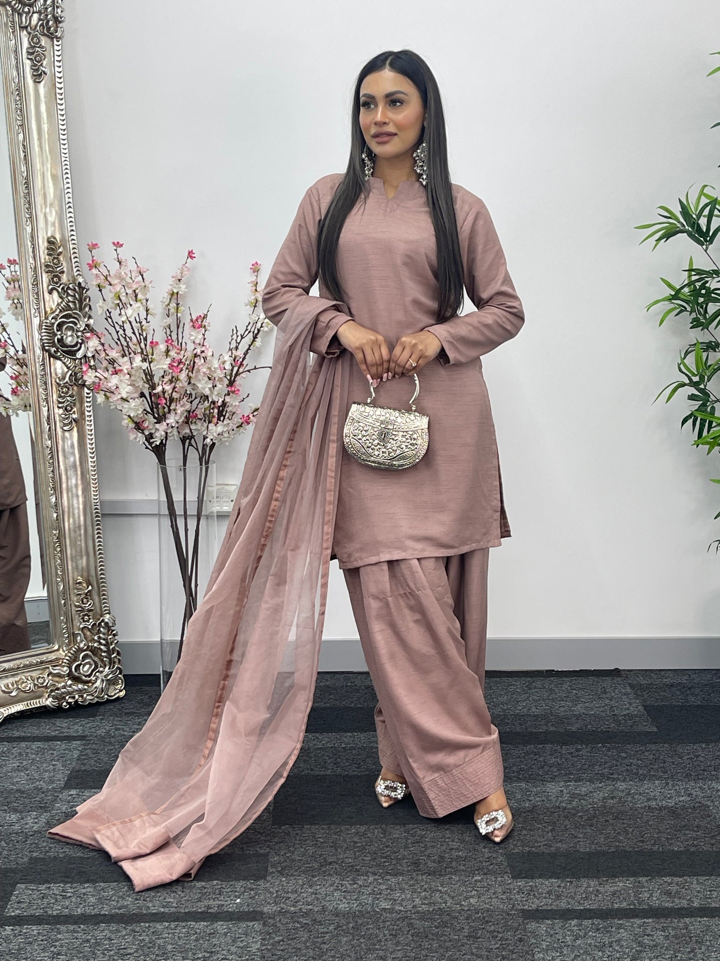 Saba - Farshi Shalwar - Coffee -P