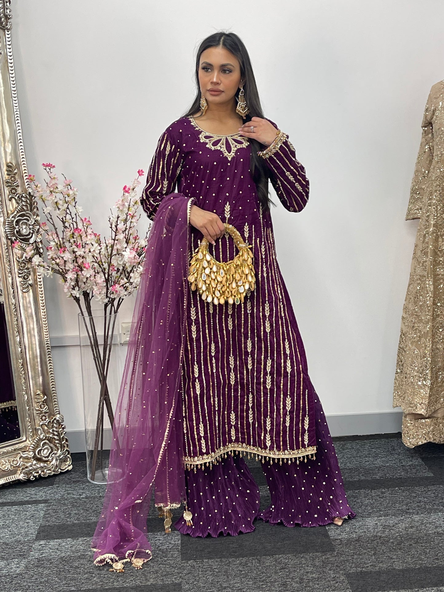 Fruity Plum - Velvet Pret - with crushed sharara - AA