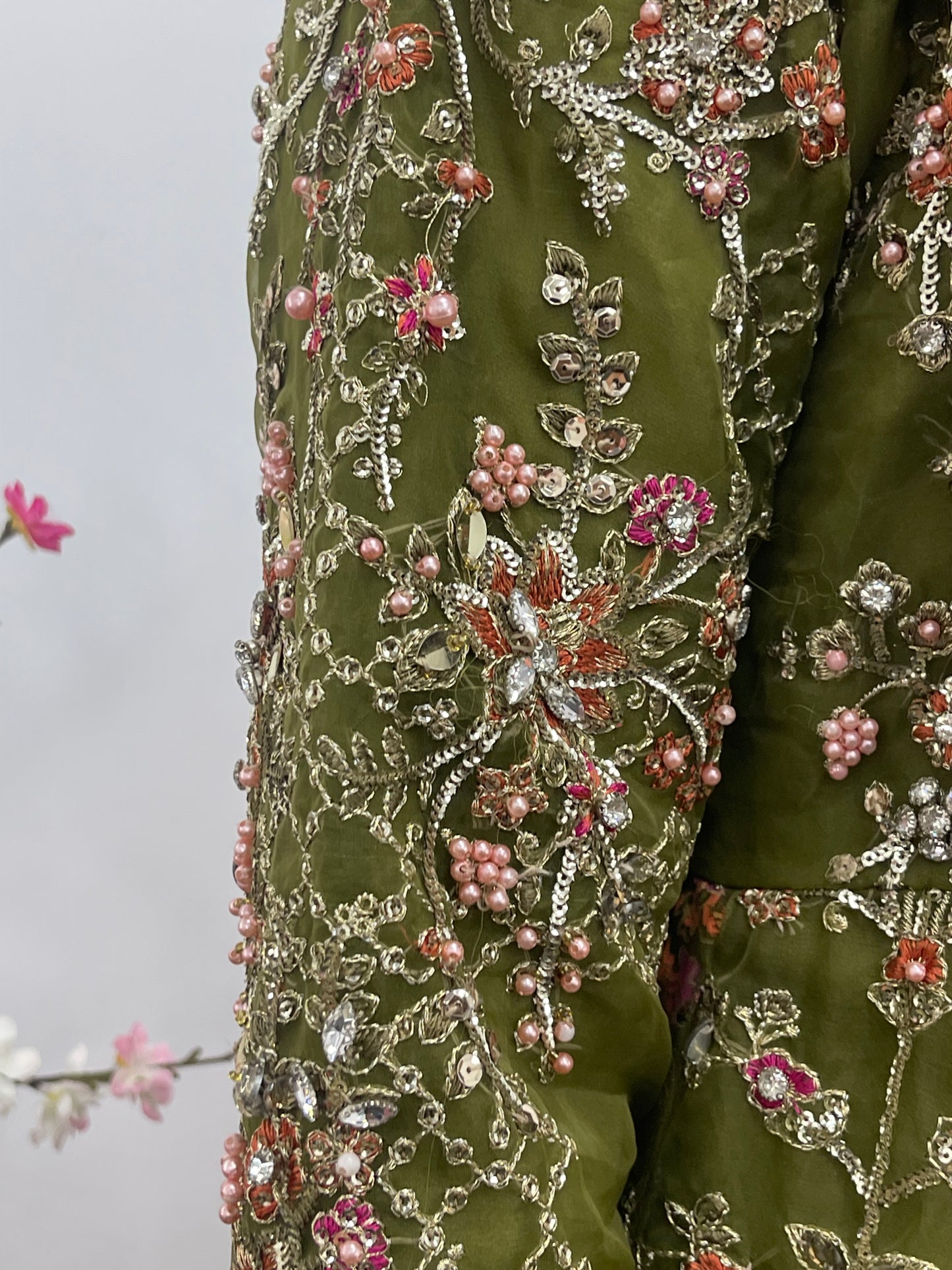 Mehndi - Maria B Inspired Maxi Lehnga -