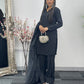 Saba - Farshi Shalwar - black -P