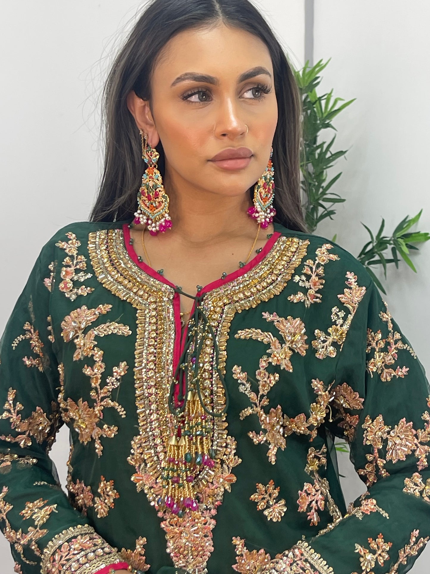 pakistani traditional dress | Rehar Nagar- Green - I