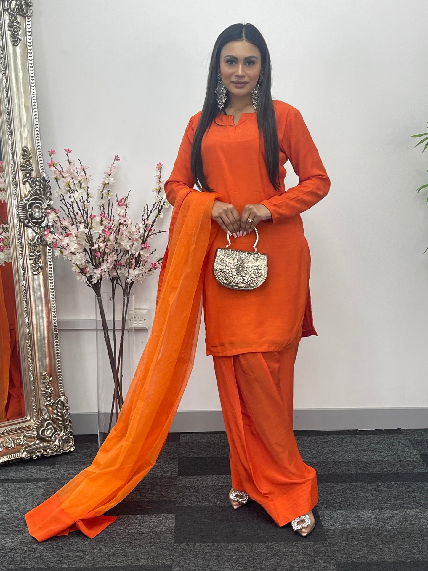 Saba - Farshi Shalwar - Orange - P