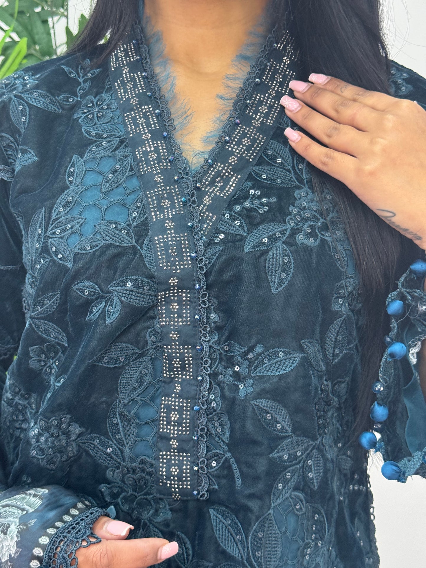 Maria B Luxury Velvet - Teal
