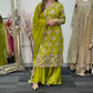 Kiran - Sheesha Sharara Set - green - Mehndi outfit - Party wear - W