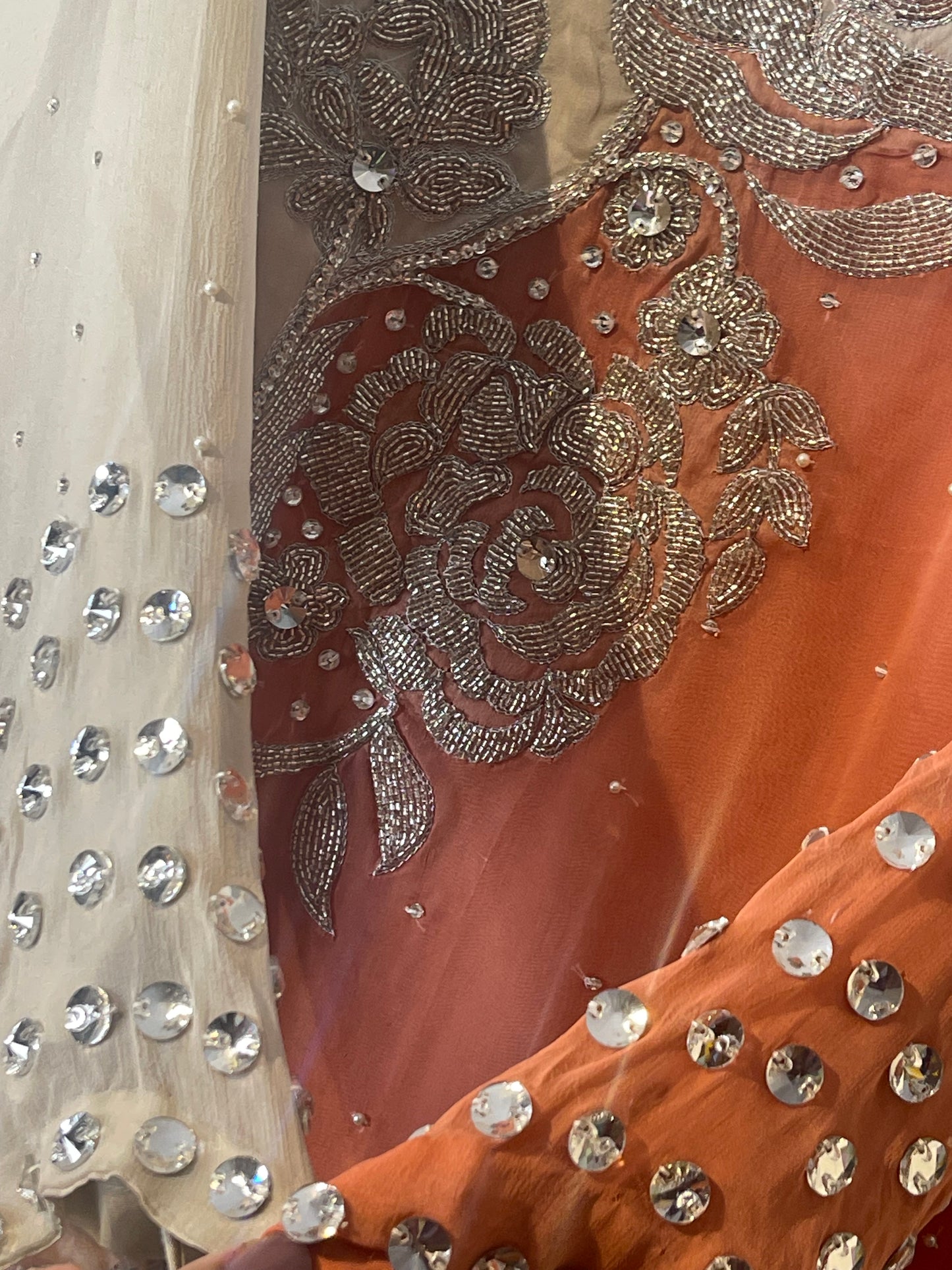 “Nageena” - Party Wear - Peach - Ivory - Nagina - R