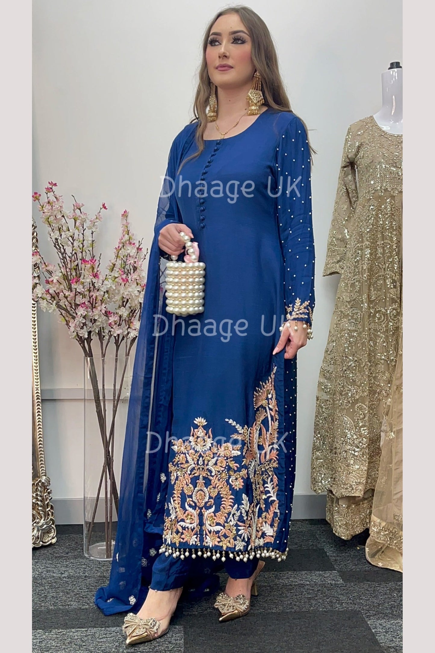 (Pre Order 4 Weeks) “Amber” Luxury Outfit - Blue -