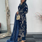 “Makhmal” Navy Velvet Cutdana -