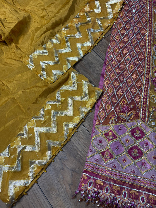 “Masakali” inspired by Gulaal - Mustard Wedding Suit - Yellow Party Wear