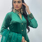 Sona l Green Silk Velvet - Party Outfit l AA
