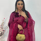 Sona l Plum Silk Velvet - Party Outfit l AA