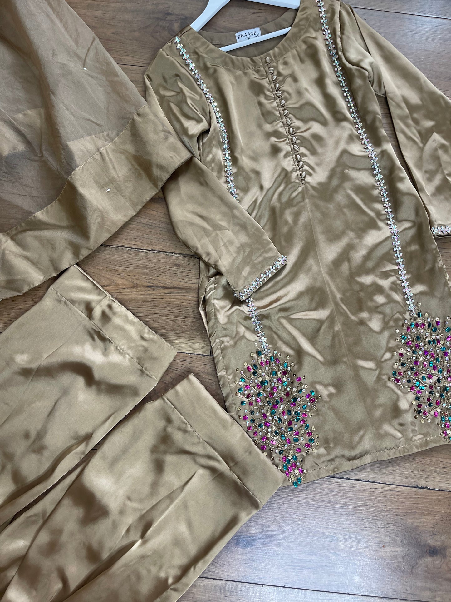 Morni - Farshi shalwar - Coffee - Black - Farshe -