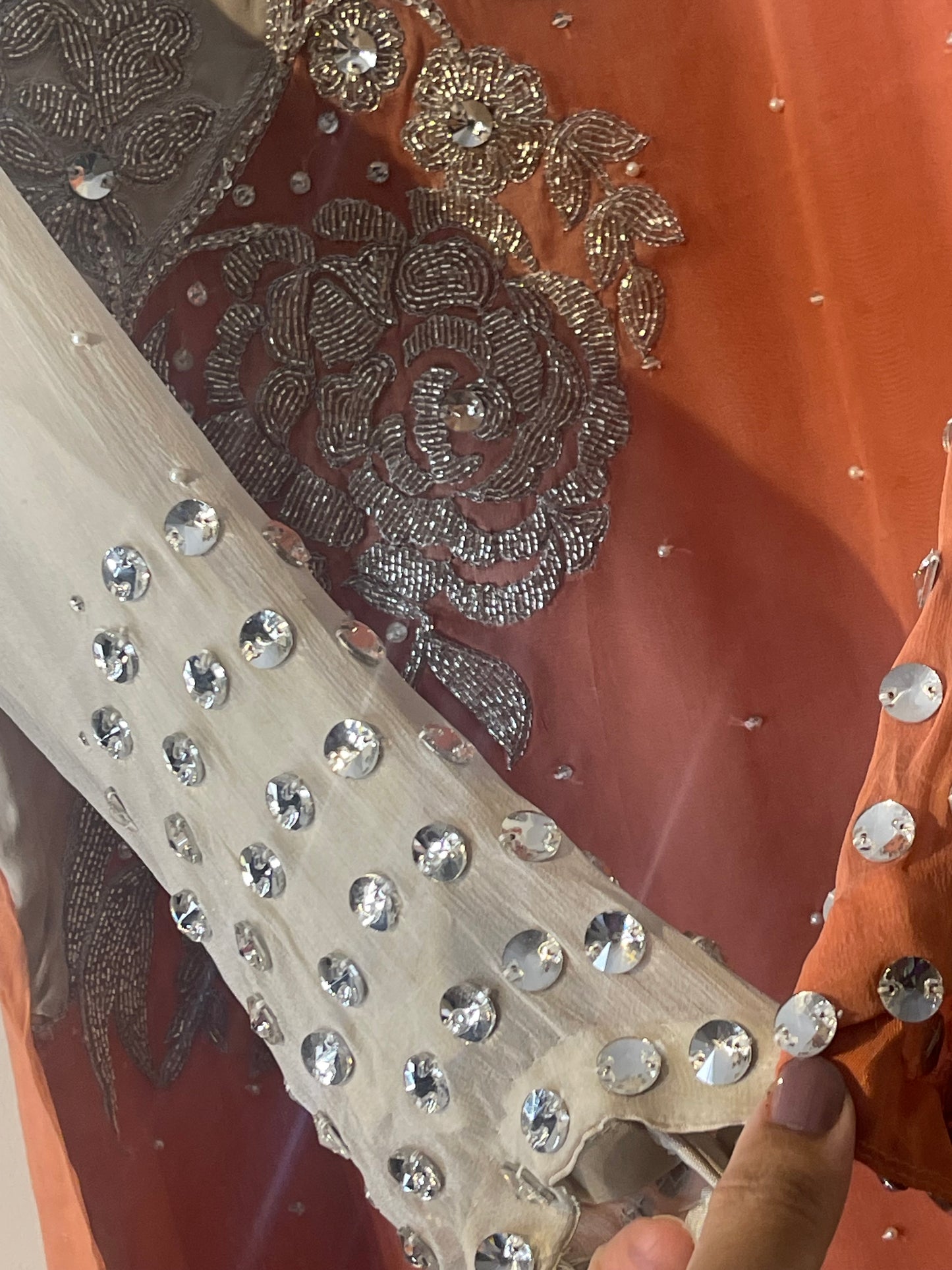 “Nageena” - Party Wear - Peach - Ivory - Nagina - R