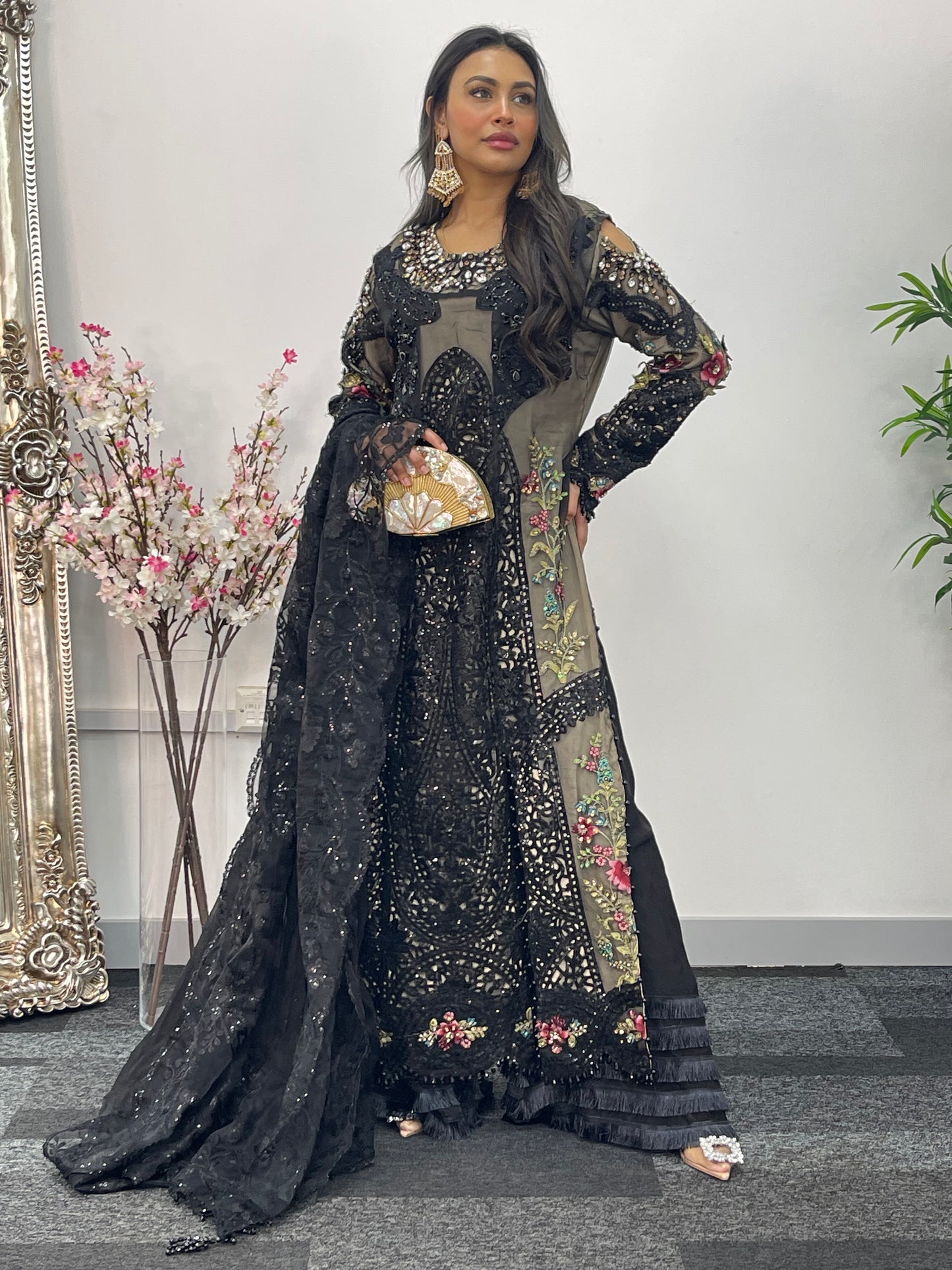 Nagin - Maria B Inspired Embroidered - Black - R