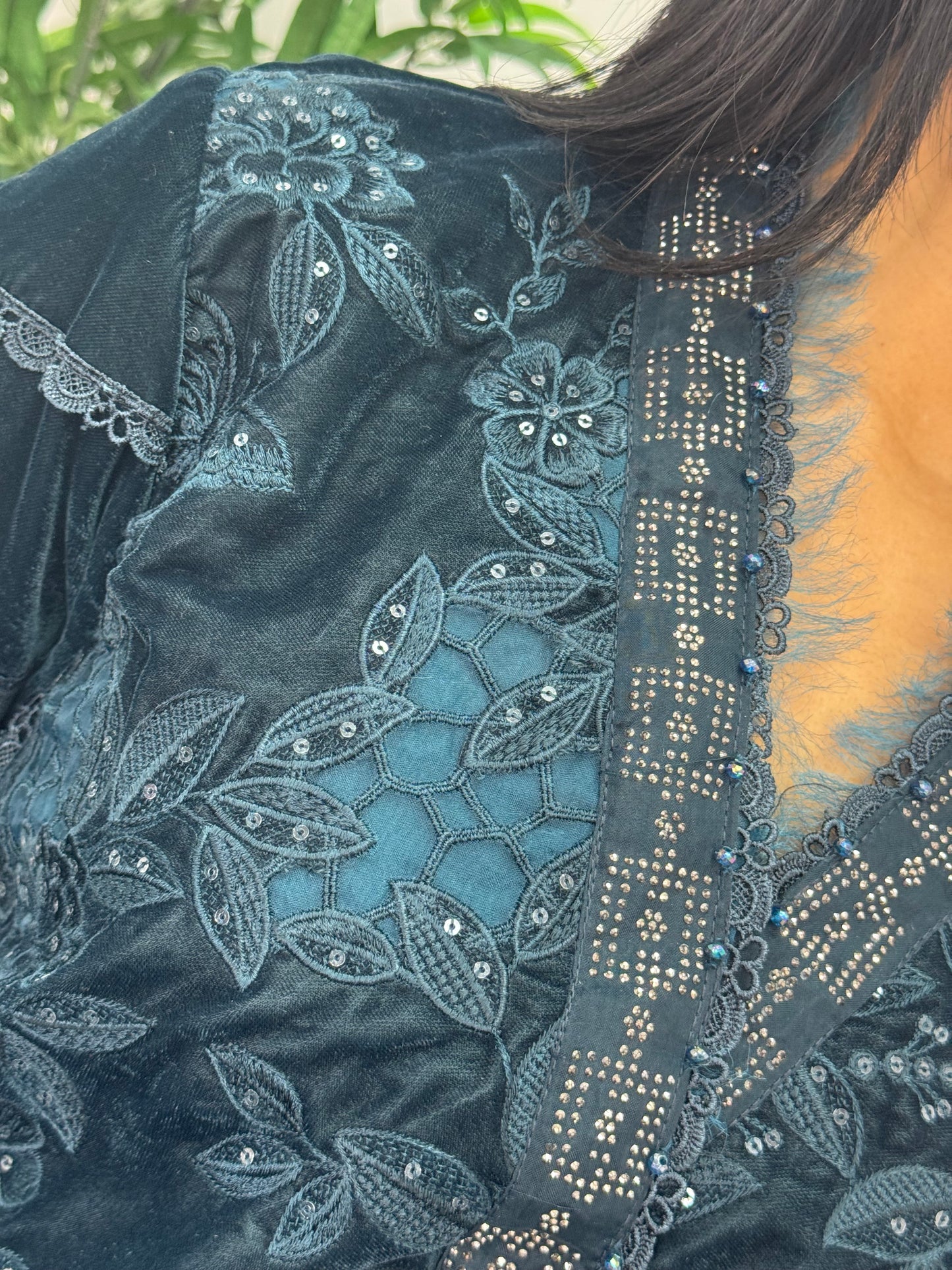 Maria B Luxury Velvet - Teal