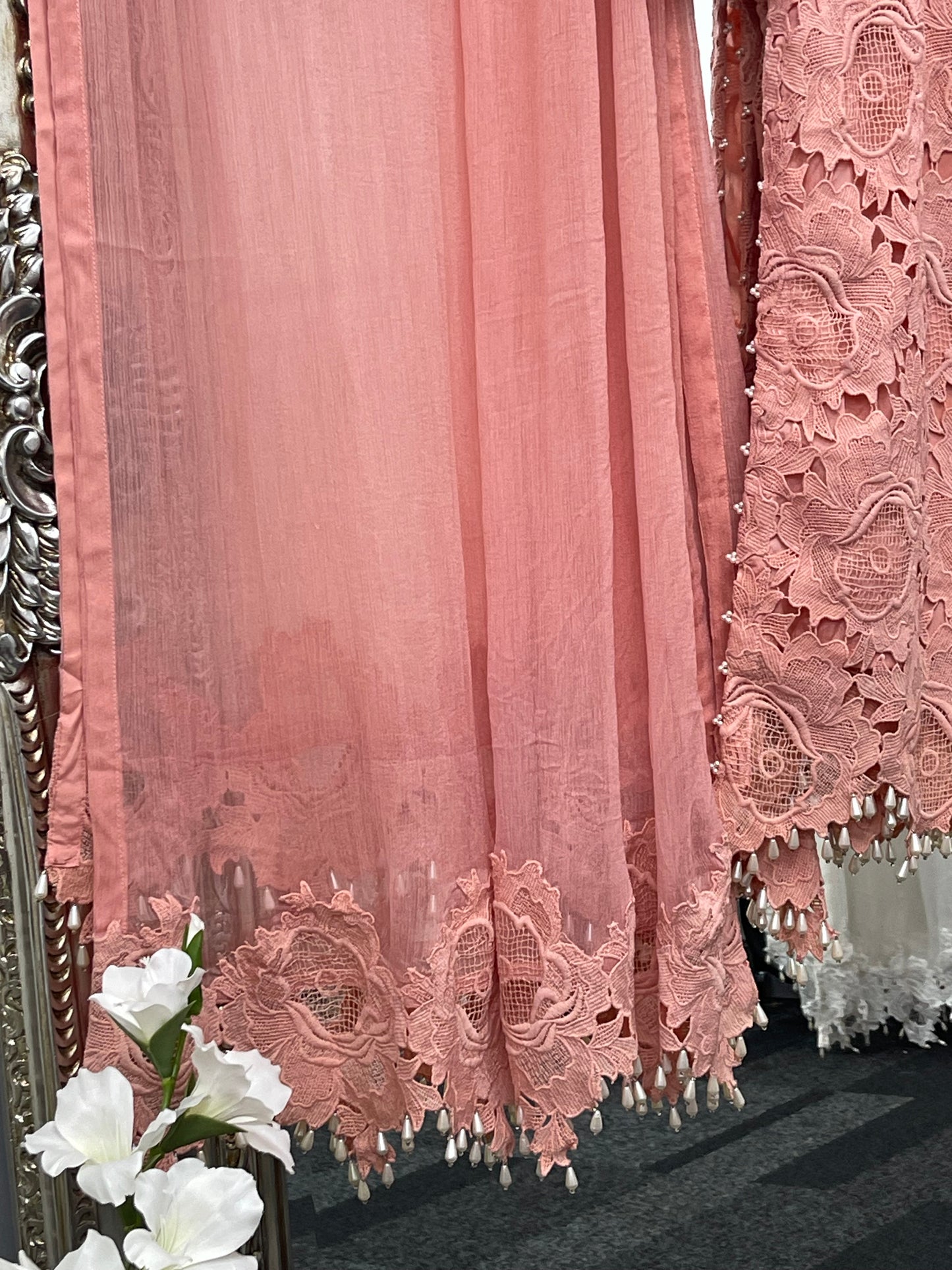 Lacy Crochet - diya - peach - dia