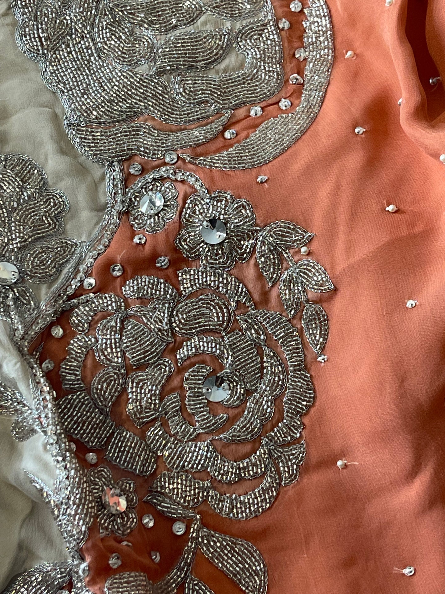 “Nageena” - Party Wear - Peach - Ivory - Nagina - R