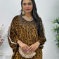 Coffee Brown Kaftaan - Diamond Kaftan - Velvet AA