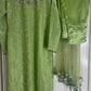 Ronaq- Korean Silk Cut Dana - Party Wear - Mint Green